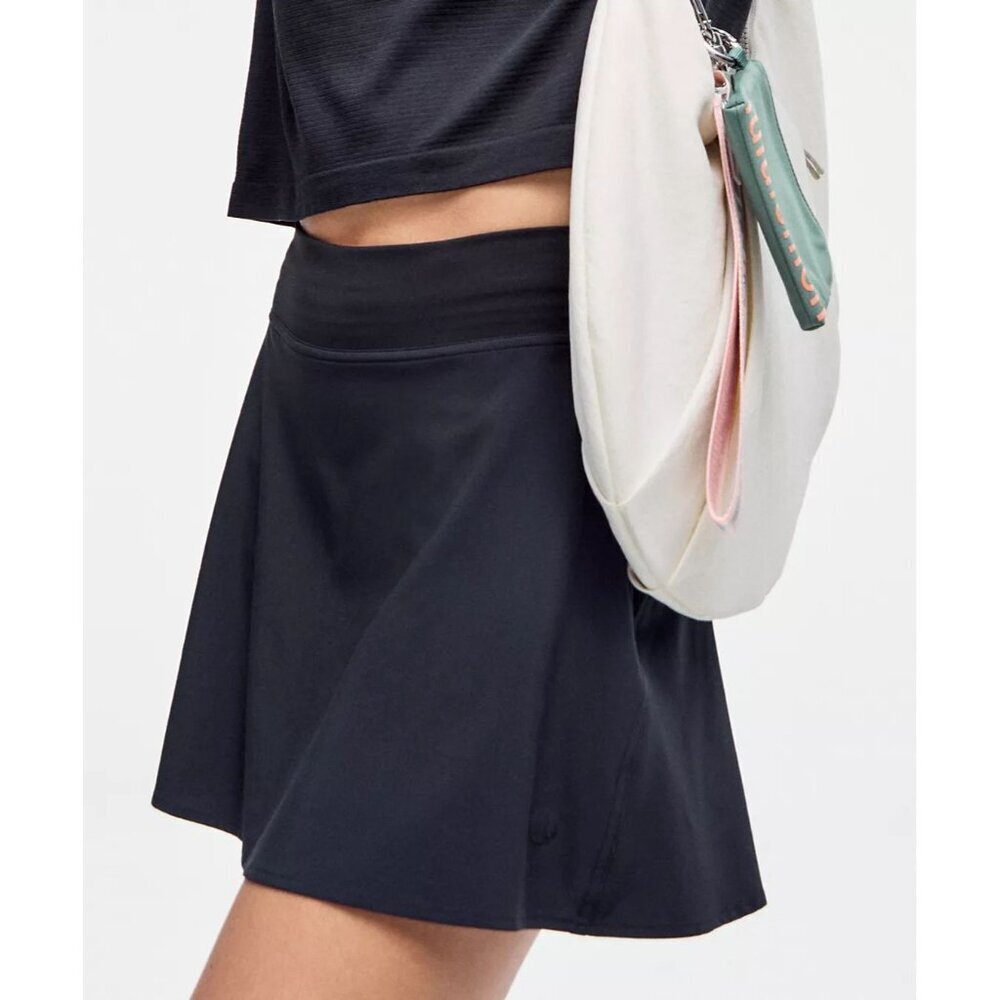Lightweight High Rise Tennis Skirt - Black - Picture 2 of 6